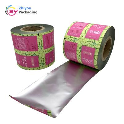 China Custom Printed Moisture Proof Cosmetics Lotion Packaging Aluminum Foil Cream Roll Films for sale