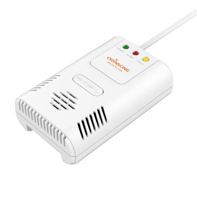 China Residential Gas Leak Detection Propane Lpg C3H8 Gas Leak Detector Alarm Cut Off Valve Relay Output Against Unwanted Alarms For House Security for sale