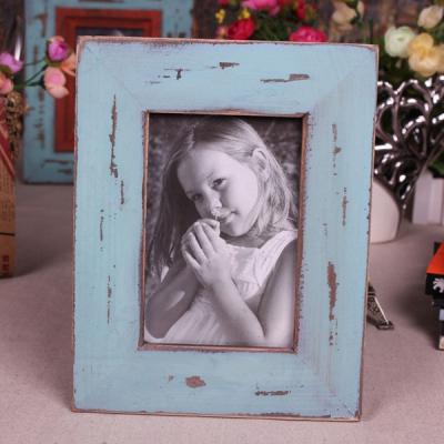 China 2014 New blue Shabby chic photo frame for home decoration holiday gift for sale