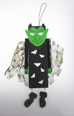 China Wooden Ghost decoration witch design for wall hang Halloween holiday decoration for sale