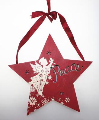 China MDF star wood star wall art decoration use unique star plaque for sale