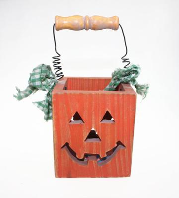 China Halloween decoration wooden holiday decor gift wood hanging box for sale