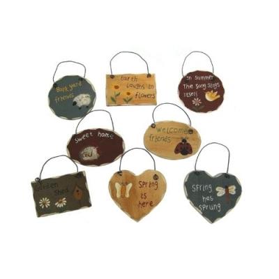 China 2.5“ wooden wall hanging signs available in different shape for sale