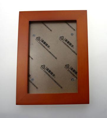 China 5 inch Orange color wooden photo frame custom make products for sale