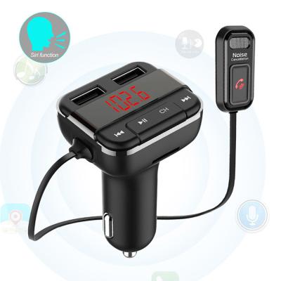 China Stereo Noise Canceling Wireless FM Transmitter for Car Call Car MP3 Player 3.4A USB Handsfree Charging for sale