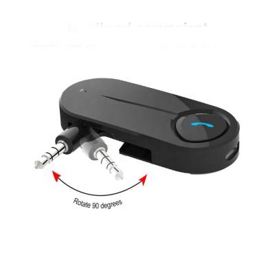 China Type-C stereo mini wireless aux receiver. 5.0 Car Bluetooth Charging Adapter 3.5mm Left Handsfree Music Call Kit With 15h Working Time for sale