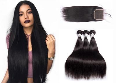 China 3 Bundles BrazilianStraight Human Hair Weave With Lace Closure Queen Life for sale