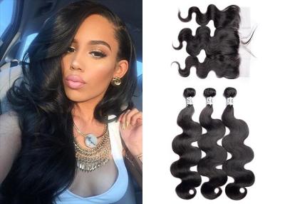 China Smooth Brazilian Bundles With Frontal , Grade 8A Body Wave Bundles With Frontal for sale