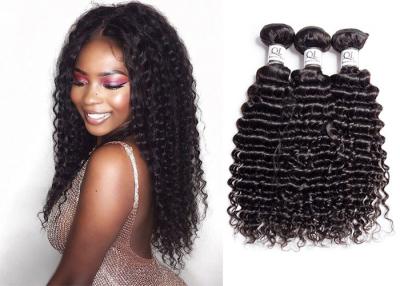 China Deep Curly Hair Weave Bundles , No Smell Virgin Brazilian Hair 3 Bundles for sale