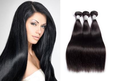 China Shiny Unprocessed Human Hair Bundles / Black Virgin Brazilian Straight Hair Bundles for sale