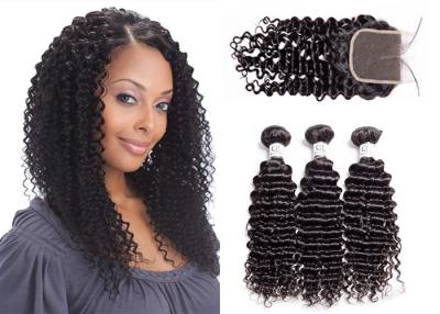 China No Bad Smell Deep Curly Hair Weave / 100% Human Deep Curly Virgin Hair for sale