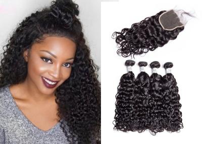 China 4 Bundles Water Wave Hair Extensions / Restyled Water Wave Curly Weave for sale