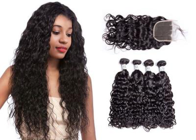 China Nenhuns pacotes Tangling do cabelo da onda de água de 100% com à prova de água do fechamento à venda