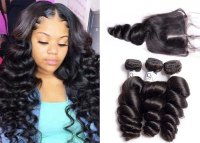 China Long 9A Peruvian Loose Wave Hair / 16 Inch Loose Wave Weave No Smell for sale