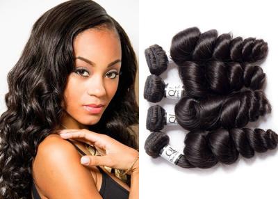 China Beautiful Brazilian Loose Wave Hair Bundles , Natural Loose Wave Weave 18 Inches for sale