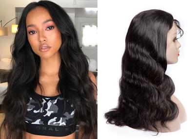 China Body Wave Natural Lace Front Wigs / 180% Density Half Lace Front Wigs for sale