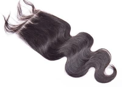 China Três porções do fechamento grosso do laço de Remy do corpo para cabelo humano brasileiro não processado das mulheres negras à venda