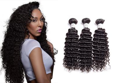 China 100% Unprocessed 3 Deep Curly Hair Bundles For Black Ladies Water Resistant for sale