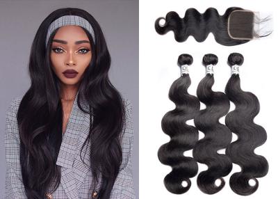 China Queenlife Body Wave Weave Bundles With Closure Machine Double Weft for sale