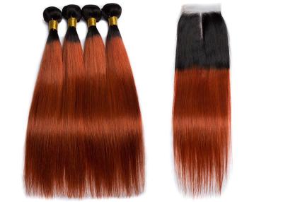 China Natural Virgin Straight Human Hair Weave 3 Bundles No Fiber With Lace Closure for sale