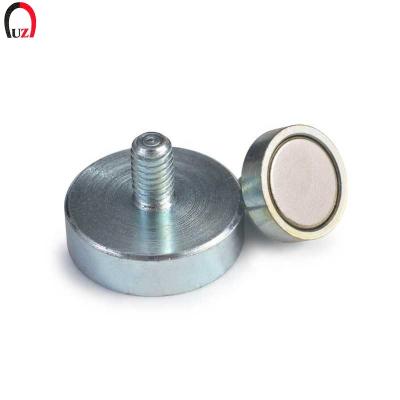 China Powerful Industrial Magnet Neodymium Pot Magnet With Screw/External Threaded Stud/Male Thread for sale