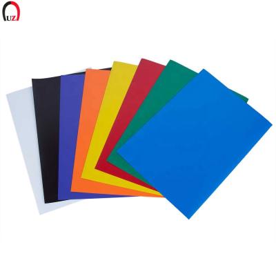 China Industrial magnet colorful flexible rubber magnetic sheet with self adhesive back for photo/car sticker for sale