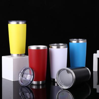 China Hot Selling Customized Sustainable 20oz Double Wall Stainless Steel Vacuum Insulated Coffee Tumbler Stainless Beer Coffee Mug Keep Hot Cold for sale