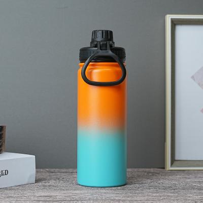 China Custom Viable Gym Running Water Bottle Stainless Steel Double Wall Colors 18oz/22oz/32oz Hydrogen Water Bottles With Custom Logo for sale