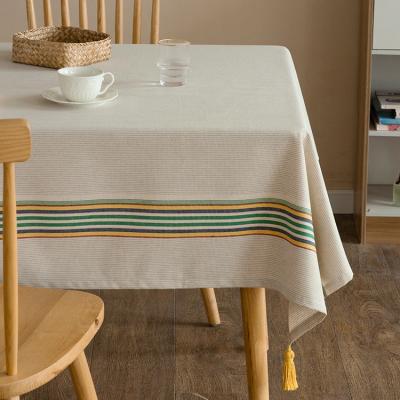 China Simple Wholesale Cheap Polyester And Cotton Table Cover Table Cloth Home Decoration for sale