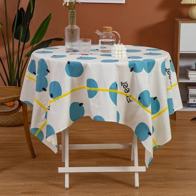 China Durable Home Decorative Custom Printed 100% Cotton Table Cover Kitchen Dining Table Cloth for sale