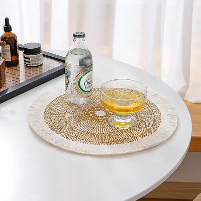 China Sustainable Wholesale Farmhouse Printed Decorative Cotton Woven Place Mats Boho Kitchen Table Cafe Dining Table for sale