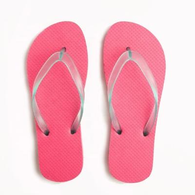 China Customized Outdoor Indoor Women PVC Logo Men's Beach Flip Flop Slippers Shoes Summer Beach Cushioning PE Customized for sale