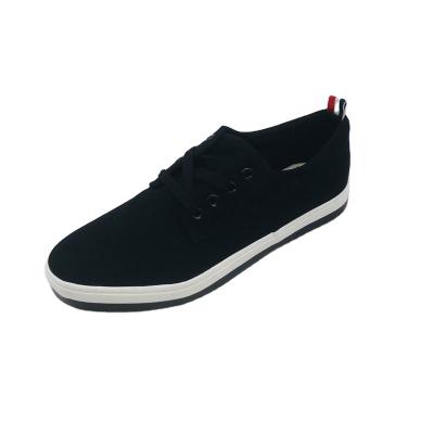 China Fashion Trend Hot Sale Wholesale Mens Black Canvas Injection Shoes Fashionable Canvas Shoes for sale