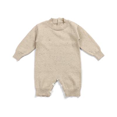 China Wholesale Custom Autumn Newborn Baby Knitted 100%cotton Knitted Romper Boy Jumpsuit 100% Cotton Boy Jumpsuit for sale