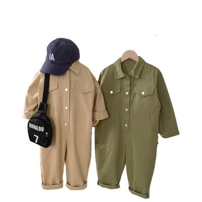 China New Design Breathable Kids Spring Party Casual Clothes Solid Color Baby Boy Toddler Long Sleeve Outdoor Vintage Customized Jumpsuits for sale