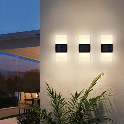 China High New IP65 Color Garden IP65 Decor Waterproof Sconce Glass Wall Decor RGB Luxury Marble Round Mounted Lamps Through Light Indoor Outdoor Outdoor for sale