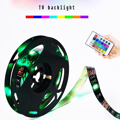 China Factory Long Life Usb Power Cable 1M 2M 3M 5M Smd 5050 RGB Master Color 24 Color 24 Remote Control Flexible Led Strip Light for sale