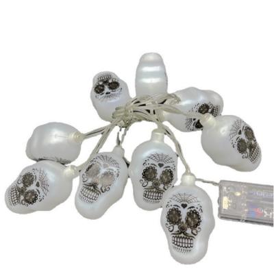 China Beautiful Romantic Plant Halloween Ghost Festival Skull String Lights Lamp Led Usb Battery 8 Functions For Outdoor Garden Party Decoration for sale