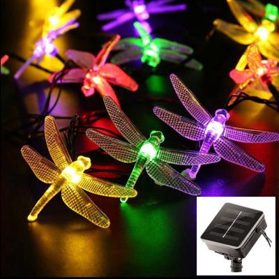 China New Style Dragonfly Waterproof Solar String Lights Decoration for Christmas Wedding Party Festival Halloween Birthday Home Garden for sale