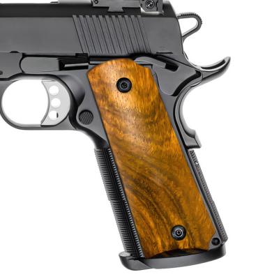 China Grip GLUE Pistol Customized Tactical 1911 CNC Laminated Wooden Grip For Shooting for sale