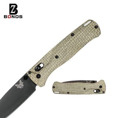 China Outdoor Gear Hiking Camping COLLE Micarta Material Folding Knife Handle Hooks Ladders Handles For BenchMade Bugout 535 DIY Knives Making Leg Accessory Part for sale