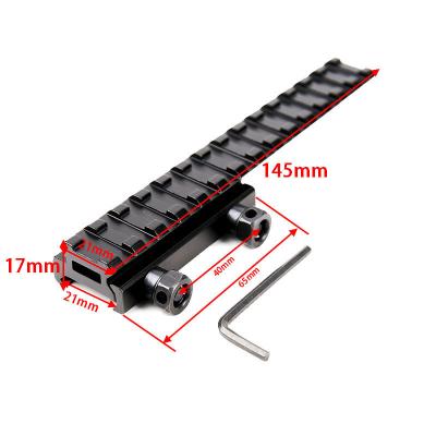 China Aluminum Alloy 145mm Lengthened 20-20mm Rear Guide Rail Bracket 0.5 Inch Increased Guide Rail Mount for sale