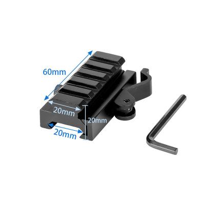 China QD Quick Release Riser Scope Mount Adapter Picatinny/Weaver Rail Slots Aluminum Alloy 5 Slots Base for sale