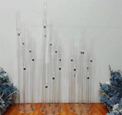 China Weddings 126cm tall clear acrylic candle holders wedding centerpiece 8am crystal candelabra for party and wedding decoration for sale