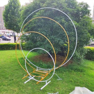 China Wedding Decoration Wedding Arch Display Circle Iron Frame Flower Decorations Metal Stand For Wedding Decoration Supplies Backdrop Decor for sale