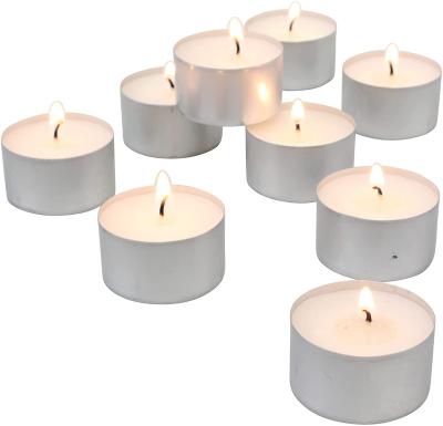 China Birthdays Wholesale Price Unscented Tealight White Candle 4 Hours Burn Time Tea Lights Candles for sale