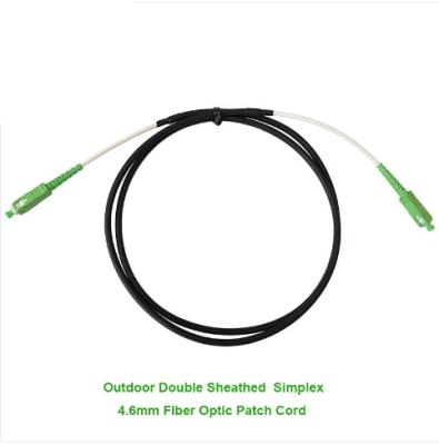 China Jumper de fibra óptica simples com bainha dupla externa 4,6 mm à venda