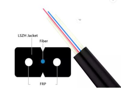 Κίνα 2*0.5mm FRP FTTH Flat Drop Cable GJXFH 1/2/4/6 Cores προς πώληση