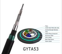 China 24 Core GYTA53 Outdoor Armored Fiber Optic Cable Steel PE Sheath for sale