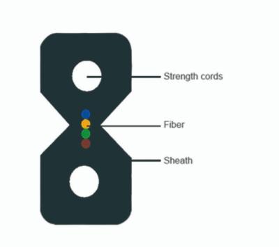 Cina Cavo flessibile dell'interno di Ftth dei 4 centri, cavo a fibre ottiche piano G657a2 in vendita